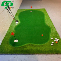 Tapis d'entraînement de golf professionnel GP Custom Mini Golf Course intérieur/extérieur, long et stimulant pour le putting