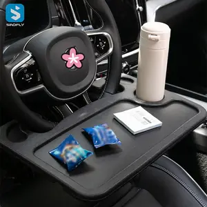 1pc Black Multifunctional Car Steering Wheel Tray Table Steering Wheel  Storage Rack Storage Board Card Table Car Mounted Dining Tray Car Mounted  Desk