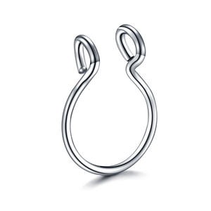 Anneaux de Nez Classiques et Tendances en Acier Inoxydable, Fausses Bagues de Septum Rondes à Percer le Nez, Bijoux de Fiançailles - Product Image 2