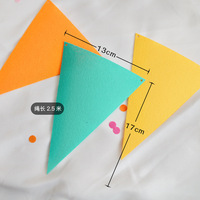 Guirlande de fanions triangulaires en feutre pour Baby Shower, Mariage, Anniversaire, Rentrée scolaire, Nouvel An, 17 cm, Bannière de couleur personnalisable