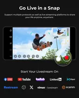Caméra de streaming OBSBOT Tail Air NDI 4K avec suivi IA, contrôle gestuel via APP, sans fil, Micro SD, USB-C