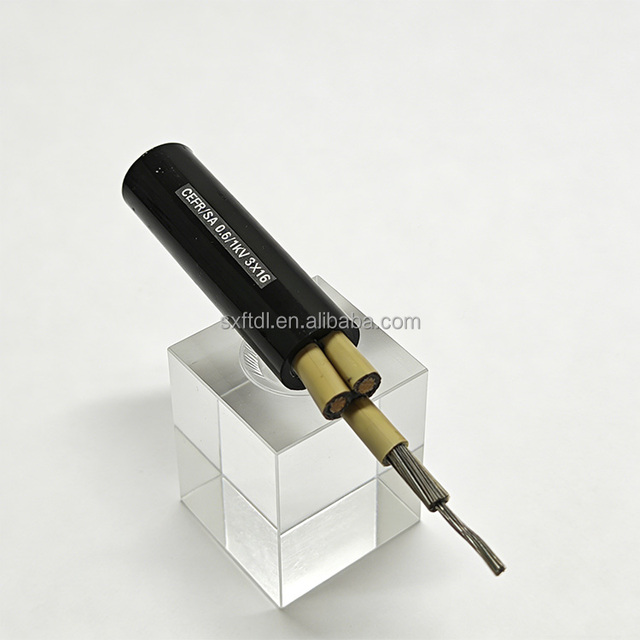 CEFR CEFRP Flexible Copper Polyurethane Sheathed Flexible Rubber Cable for Submersion Uses Immersed Pump Cable