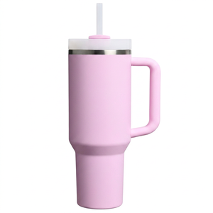 Custom Travel 40 oz Vacuum Insulated Stainless Steel Tumbler with Handle and for Gift Cup - Product Image 1