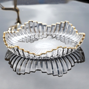 Ensemble de 2 assiettes en verre à rayures/mélodie européennes de 18.5cm et 29.5cm de diamètre pour cadeaux - Product Image 2