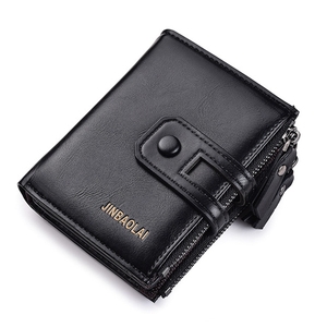 <span class=keywords><strong>Portafogli</strong></span> JINBAOLAI Corti in Pelle PU con Doppia Cerniera, Portamonete Vintage di Alta Qualità per Uomo - Product Image 1