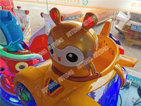 Manège pour enfants en forme de dirigeable spatial, Crazy Glider Squirrel, fonctionnant à des pièces Euro, balançoire en plastique, certifié CE, machine de jeu pour enfants