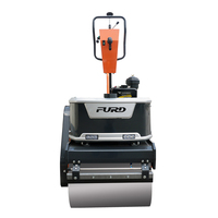 Compacteur routier vibrant à double tambour de 570 kg pour travaux de construction – Mini-rouleau compresseur manuel à double tambour pour engins de construction