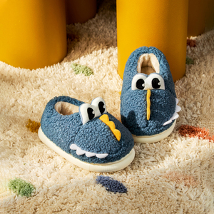 <span class=keywords><strong>Zapatillas</strong></span> de algodón con estampado de animales para niños y niñas, zapatos cálidos de invierno para el hogar, suela suave de felpa, suela exterior de EVA antideslizante, tamaño real - Product Image 3