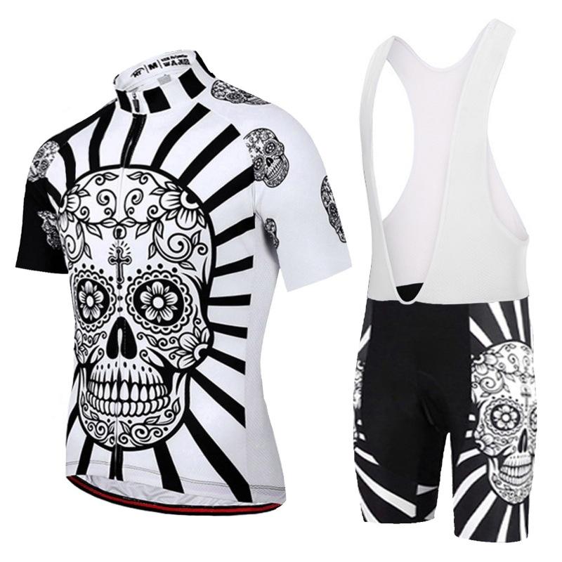 Cross-border hot-selling white cycling suit.