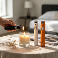 Briquet Électrique Rechargeable Coupe-Vent Mince Portable avec Logo Personnalisé Mini Briquet Jetable pour Fumeurs