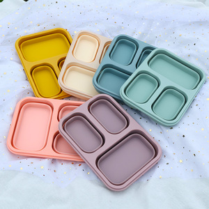 Personalizado Grande Capacidade Silicone Viagem Dobrável Dobrável Recipiente De Armazenamento Aquecedor Escola Bento Lunch <span class=keywords><strong>Box</strong></span> para Crianças - Product Image 3