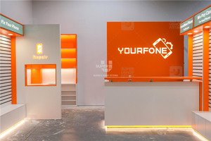 Tùy chỉnh điện tử Phụ kiện điện thoại tường hiển thị điện thoại di động sửa chữa cửa hàng trang trí kính điện thoại di động cửa hàng tủ trưng bày - Product Image 3