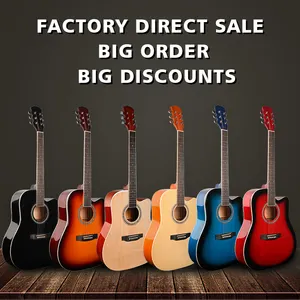 Hipatti Fante Nhạc Cụ Độ Bóng Cao 41 Inch 6 Dây Cutaway Acoustic Guitar