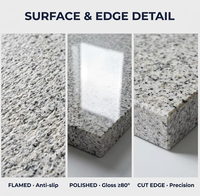 Dalles de granit blanc G603 polies naturellement 2 cm 3 cm - Revêtement en pierre pour revêtements muraux et sols intérieurs architecturaux