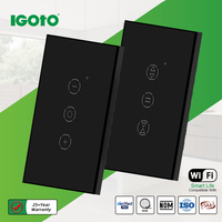 Interruptor de Luz Inteligente WiFi Estándar Australiano IGOTO, Interruptor de Pared Táctil, Fabricante de Marca Privada OEM