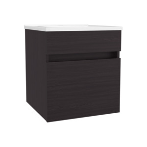 Primavera 18 In Wide <b>Floating</b> Bathroom Vanity With Cabinet And <b>Shelves</b> <b>Black</b> - Product Image 3