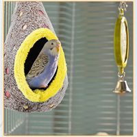 Nid d'oiseau en peluche chaud d'hiver pour l'extérieur, canapé-lit pour cage, hamac suspendu pour oiseaux, facile à suspendre, pour perruches, perroquets, nid d'oiseau