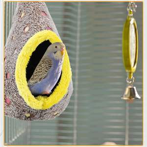 Nid d'oiseau en peluche chaud d'hiver pour l'extérieur, canapé-lit pour cage, hamac suspendu pour oiseaux, facile à suspendre, pour perruches, perroquets, nid d'oiseau - Product Image 2