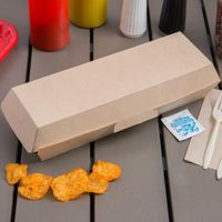 Boîte à hot-dogs jetable en carton alimentaire décoratif recyclable pour l'emballage alimentaire