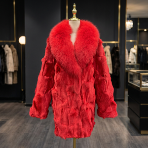 <b>Men's</b> Real Fox Fur Collar Waterproof Reversible Customizable Color & Logo Winter Bomber Jacket - Product Image 2