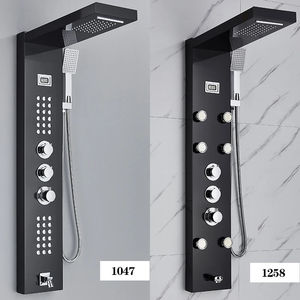 Robinet <span class=keywords><strong>de</strong></span> <span class=keywords><strong>Douche</strong></span> Thermostatique Cascade Panneau <span class=keywords><strong>de</strong></span> <span class=keywords><strong>Douche</strong></span> Pluie 3 Poignées <span class=keywords><strong>Colonne</strong></span> Mélangeuse <span class=keywords><strong>de</strong></span> <span class=keywords><strong>Douche</strong></span> <span class=keywords><strong>de</strong></span> Salle <span class=keywords><strong>de</strong></span> Bains avec Douchette - Product Image 5