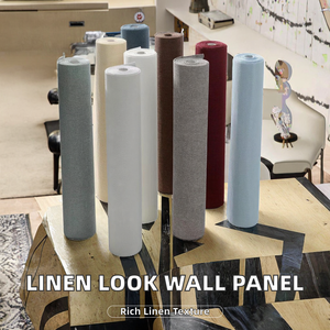 Revestimiento de Pared Moderno Autoadhesivo Ecológico Impermeable con Textura de Lino Greenwall, Rayas y Cuadros, Suave y Grueso para Cabeceras - Product Image 2