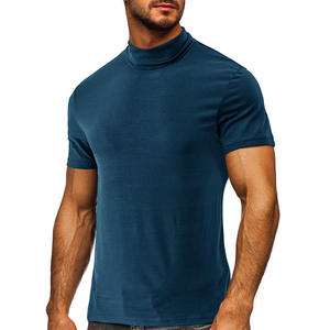 Vente chaude T-shirt à manches courtes à col roulé pour hommes Fitness Sports Running <span class=keywords><strong>Pull</strong></span> à séchage rapide T-shirt surdimensionné pour hommes - Product Image 2