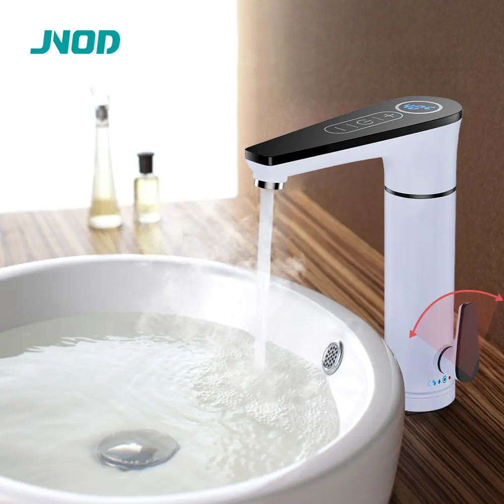 JNOD CE 전기 난방 자동 센서 뜨거운 물 수도꼭지 빠른 난방 탭 전기 물 주방 수도꼭지 LED 디지털
