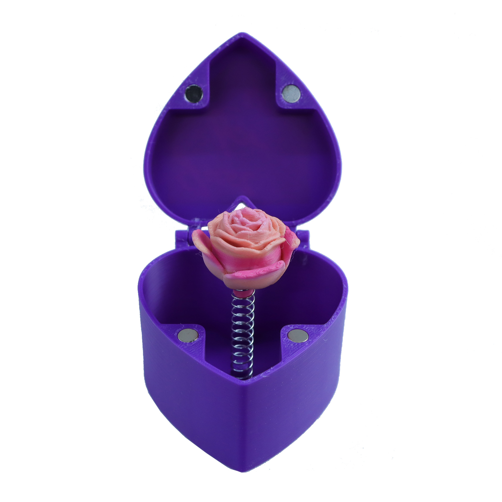 Boîte violette -- Rose pêche