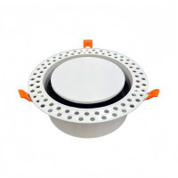 Grille d'aération ronde encastrée en ABS, ultra-fine à bord étroit, pré-encastreable à clipser, avec volume d'air réglable et filtre