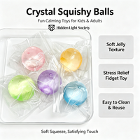 Jouet Squishy Transparent en Maltose de 6 cm, Rempli d'Huile de Coco, Balle Faite à la Main à Remontée Lente, Jouets Anti-Stress à Presser, Jouets Promotionnels