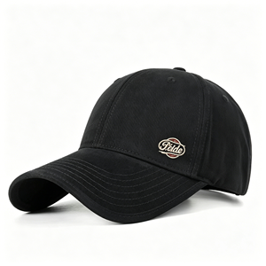 Fashion Minimalist <b>Black</b> <b>Baseball</b> <b>Cap</b> for Men and Women Custom Script Embroidered Logo Hat - Product Image 5