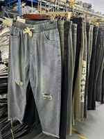 Pantalones vaqueros holgados de segunda mano para mujer y hombre, de algodón, estilo boyfriend, para verano, en pacas, precio de fábrica