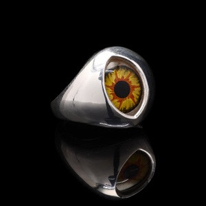 925 Sterling Silver Classic Luxury Colored Eye Ring Femmes Émaillé Eternity Vermeil Boho Anniversaire Anniversaire Cadeau Elle - Product Image 3