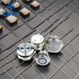 12/16/19 мм светодиодный металлический кнопочный выключатель мини-подсвеченный кольцевой выключатель питания ПК со светодиодной лампой 12 В 24 В мгновенный - Product Image 6