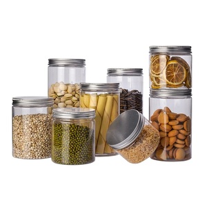50ml 4 Oz 4oz 8 Oz Empty Black Clear Pet Plastic Food Grade Candy Container Jar in Bulk Plastic Jar with Lid
