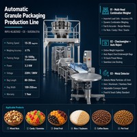Mesin Pengemas Granul Otomatis Multi-Head Weigher VFFS 15-35 BPM untuk Kacang, Buah Kering, Kacang-kacangan, Camilan, Permen, Makanan Hewan Peliharaan CE SUS304