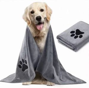 Toalla de Baño para Mascotas, Suave, Estampada, de Microfibra, de Secado Rápido, Absorbente, Tamaño Grande, para Perros y Gatos, Venta al Por Mayor - Product Image 1