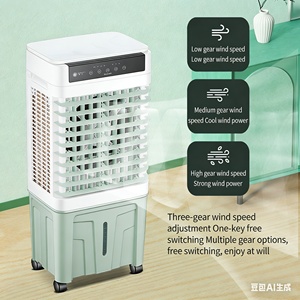 Refroidisseur d'air évaporatif portable 220W à alimentation CA, 3 vitesses, économie d'énergie, <span class=keywords><strong>climatiseur</strong></span> commercial en plastique - Product Image 4