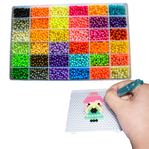 Vente en gros de perles magiques éducatives bricolage en plastique pour enfants Puzzle <span class=keywords><strong>3d</strong></span> pour enfants perles en vrac perles en tissu - Product Image 1