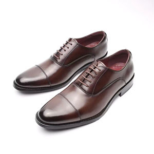 Chaussures Oxford pour hommes de style britannique de haute qualité, imperméables, en cuir véritable, avec doublure en cuir véritable, pour le bureau, les occasions formelles, les mariages - Product Image 1