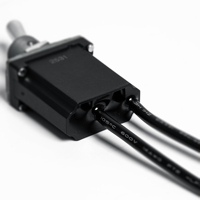 14AWG 20CM filaire 12v 30a 2 broches étanche IP68 interrupteurs à bascule pour motos interrupteurs à bascule marche-arrêt en métal