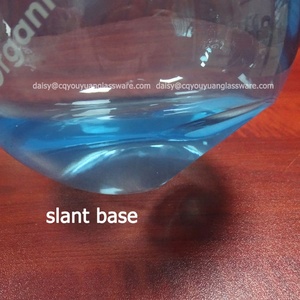 Botella de <span class=keywords><strong>Vodka</strong></span> Ocean de 1 Litro, Forma de Bola, Vidrio <span class=keywords><strong>Azul</strong></span>, 1000 ml, con Fondo Inclinado - Product Image 4