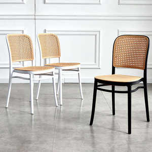 Wholesale High Back Stackable Outdoor Garden Rattan Plastic <b>Dining</b> <b>Chairs</b> - Product Image 5