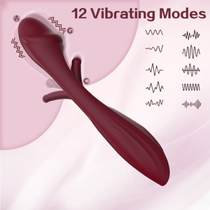 Großhandel Neuer Silikon G-Punkt Vibrator 12 Frequenzen Wasserdicht Wiederaufladbar Erwachsenen-Masturbationsspielzeug - Product Image 2
