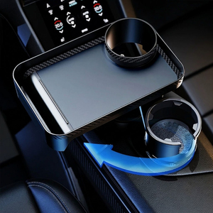 Piring Makan Berputar 360 Derajat yang Dipasang di Mobil, Tempat Minuman, Kopi, <span class=keywords><strong>Burger</strong></span>, Rak Penyimpanan Gelas Air, Meja Makan Kecil yang Dipasang di Mobil - Product Image 3