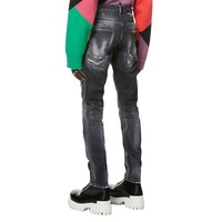 Nouveau design OEM – Jean slim bleu pour homme, taille mi-haute, extensible, effet vieilli, grande taille, imprimé denim