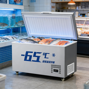 Résistant et Écologique 888L -65 ℃   Congélateur horizontal aquatique pour hôtel et restaurant avec roues mobiles et couche de mousse épaisse - Product Image 3