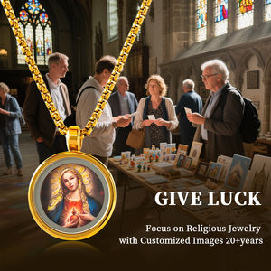 GIVELUCK AI die Jungfrau Maria Schmuck <span class=keywords><strong>Custom</strong></span> Cameo Anhänger Kostenlose Probe und kostenloses neues Design für religiöse Kirche und religiöse Shop - Product Image 5