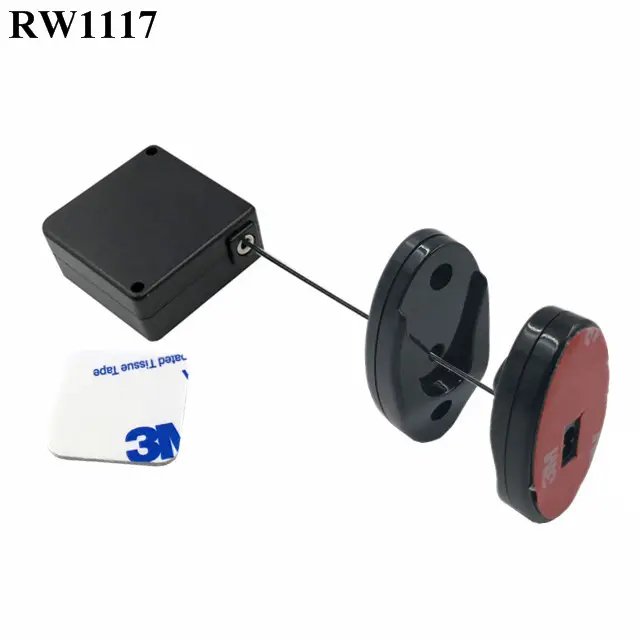 RUIWOR RW1117 Square Security Retractable Cable Reel Plus Magnetic Clasps Cable Holder For Cell Phone Anti Theft Retail Display
